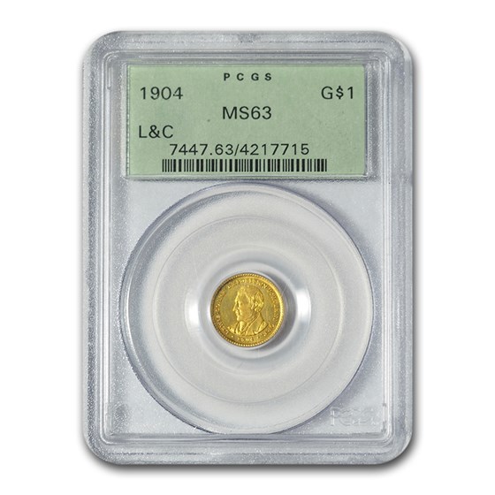 1904 Gold $1.00 Lewis & Clark MS-63 PCGS 1904 Gold $1.00 Lewis & Clark MS-63 PCGS
